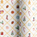 Papel de Regalo 70 cm x 2 m Blanco ¡Llega Papá Noel!
