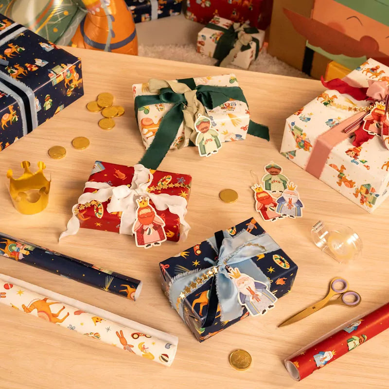 Inspiracion con Etiquetas Regalo Navidad 8 x 10 cm Petit Reyes Magos