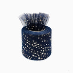 Ruban de soie étoiles bleues marines