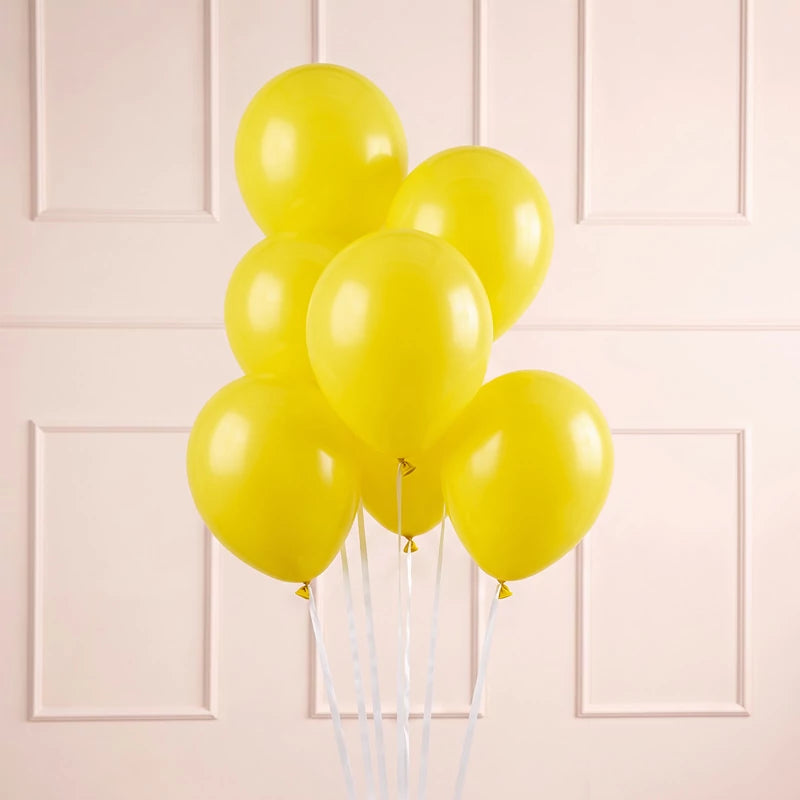 Inspiracion con Latexballon 23 cm Mattgelb (50 Stück)