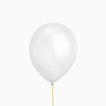 Ballon métallique en latex blanc / pack