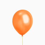 Balão metálico de látex laranja / pacote 10 UDs