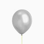 Balloon Pear Effect Silver Ltex / Pack 10 UDS