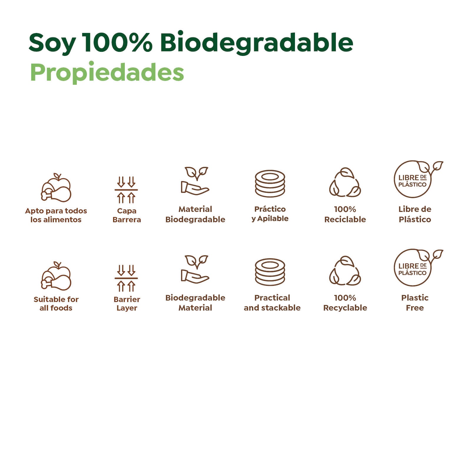 Barqueta Rectangular Cartón Kraft 9.5 x 6.5 x 3.5 cm - Take Away (100 uds)