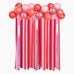 Balloon arc and curtain Valentine's paper
