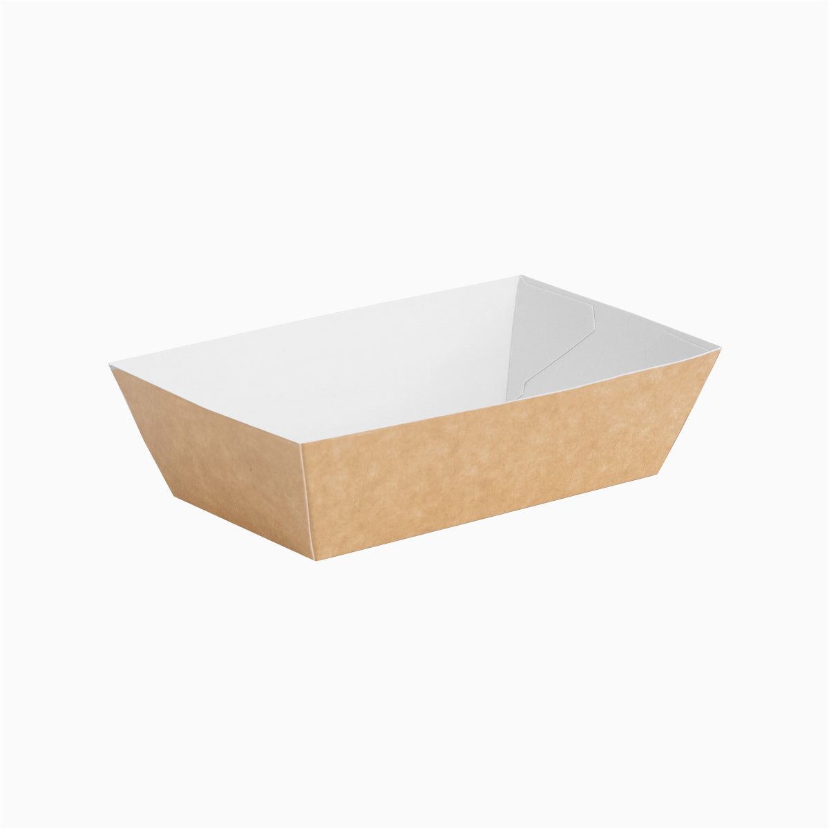 Barqueta Rectangular Cartón Kraft 13 x 8 x 4.5 cm - Take Away (100 uds)