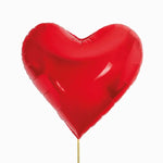 Balão de papel alumínio 45 cm de coração Valentim Vermelho