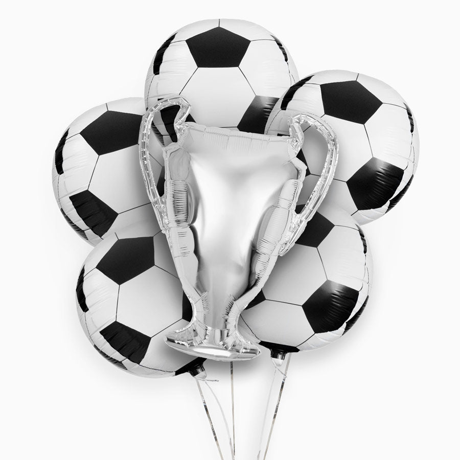 Set Globos Foil Copa Champions + Balón Fútbol