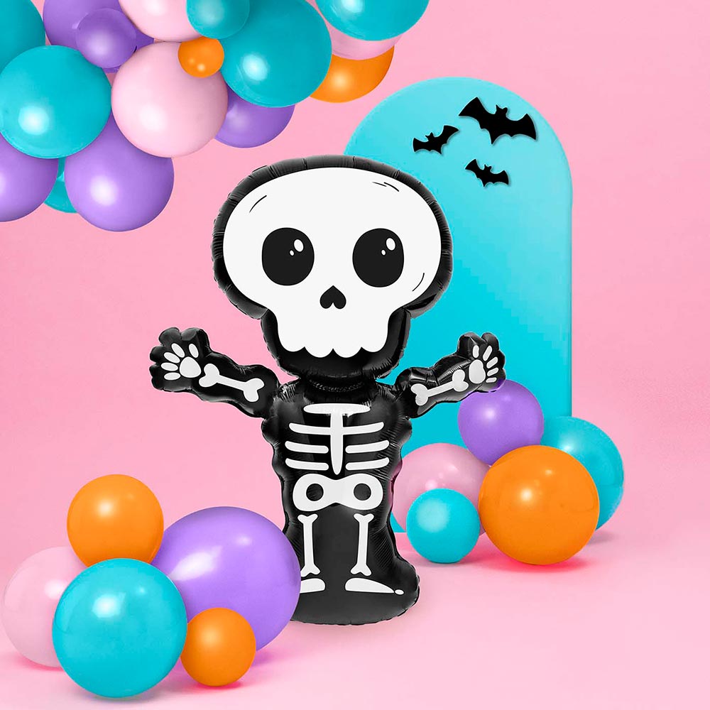 Globo Foil Esqueleto Truco o Trato Halloween