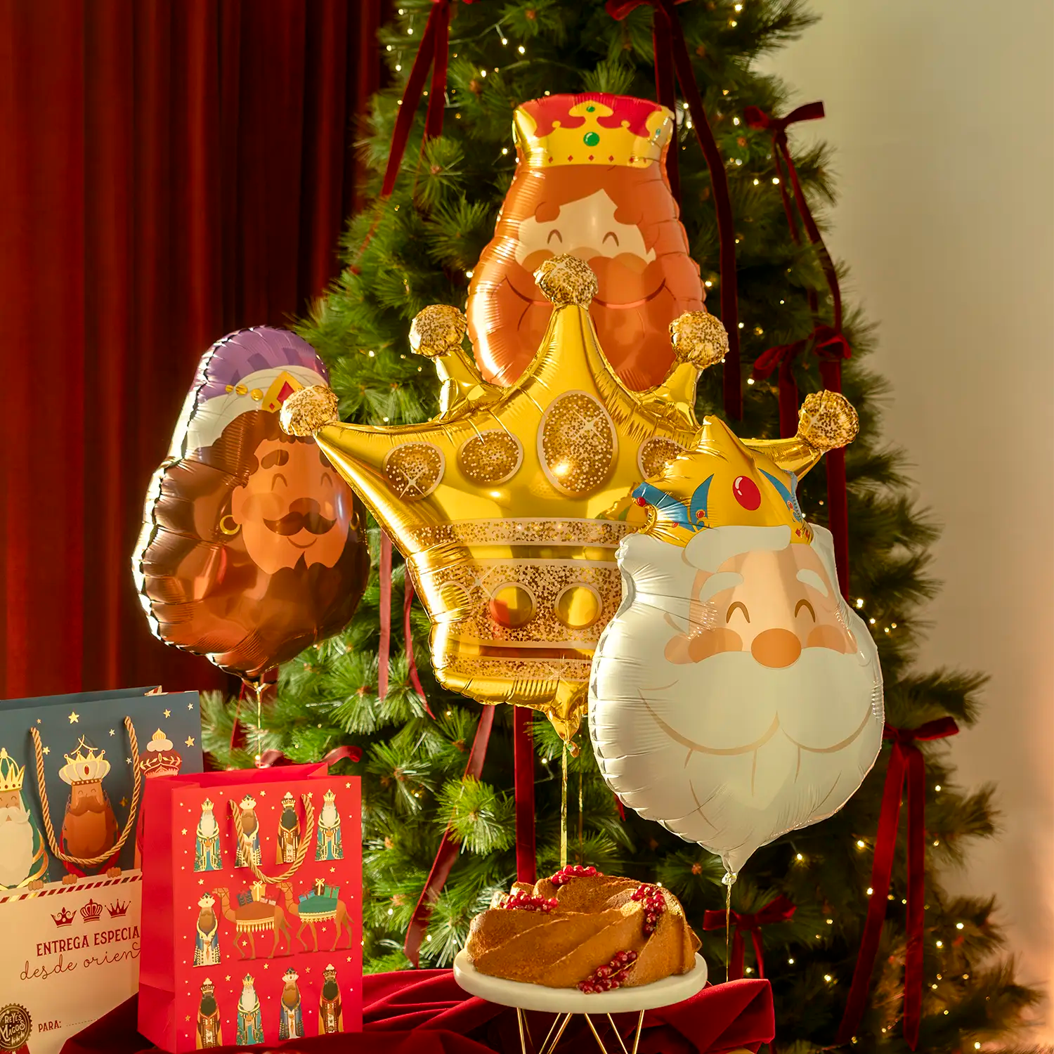 Set Ballos Foil Reyes Magos y Corona