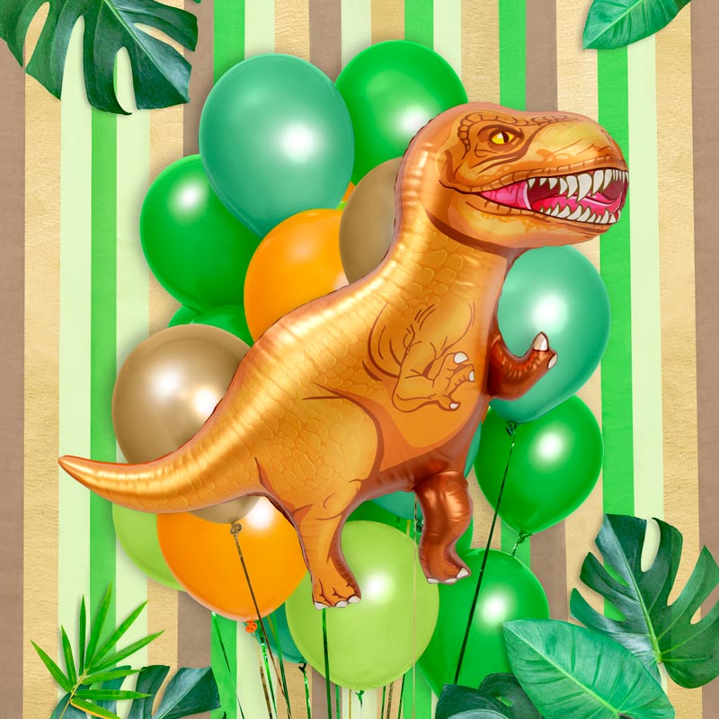 T-Rex Dinosaurs Foil Globe
