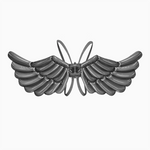 Globo Foil Alas Ángel XL Halloween Negro