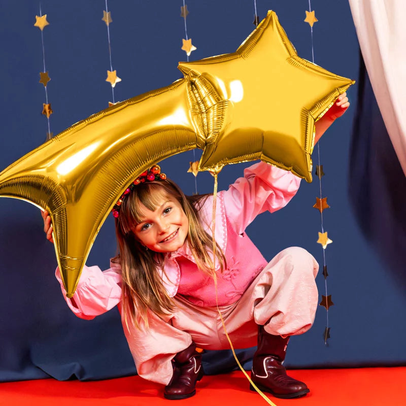 Globo Foil L 103 x 48 cm Estrella Fugaz Oro