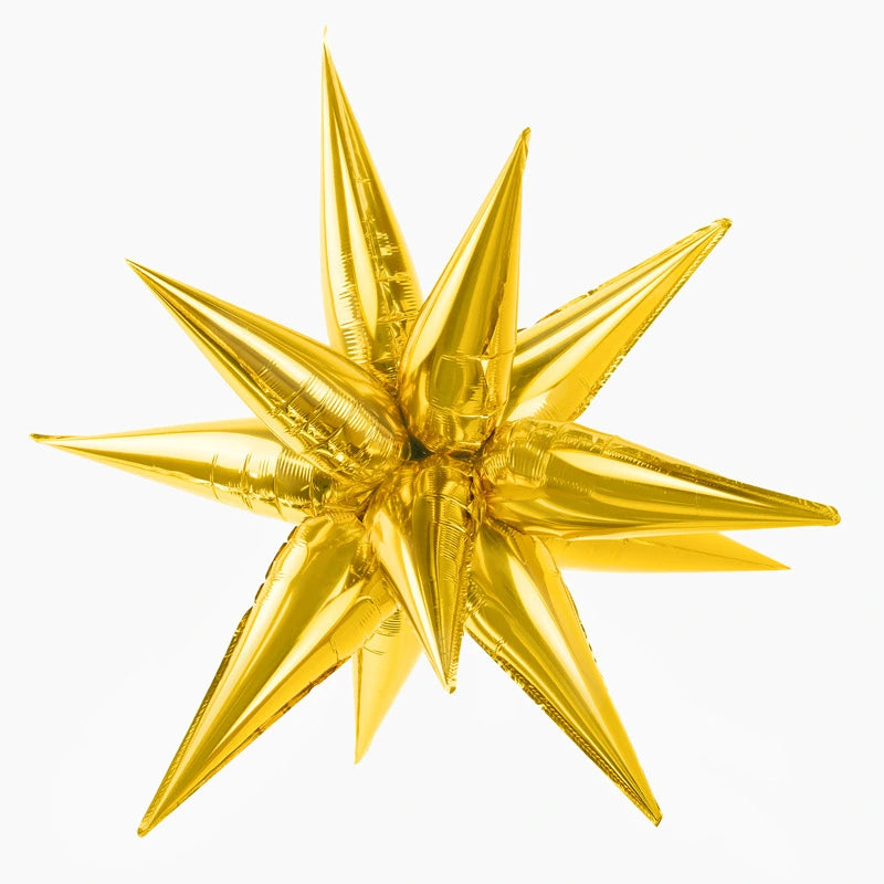 Globo Foil Estrella 3D 95 cm Navidad Oro (SIN HELIO)