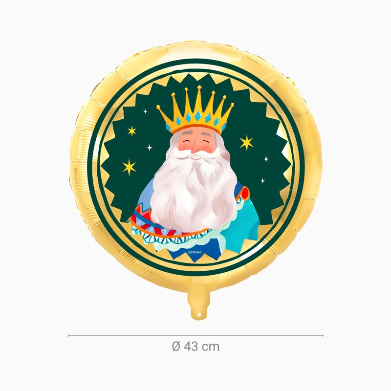 Set Globos Foil Redondo Ø 43 cm Noche de Reyes Magos