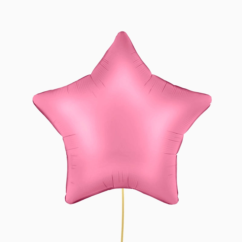 Ballon en papier d'aluminium 48 cm mate étoile rose