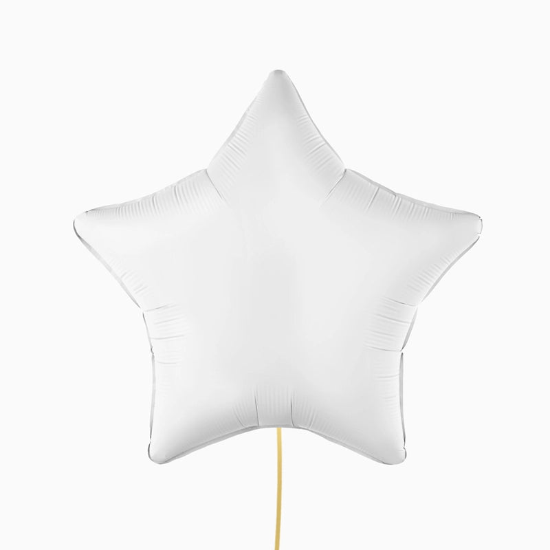 Ballon en feuille 48 cm étoile de Matt blanc