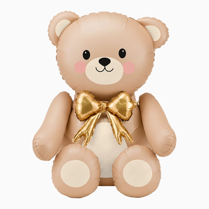 Piede per Palloncino Foil 90 x 81 cm Orsetto Crema (SENZA HELIO)