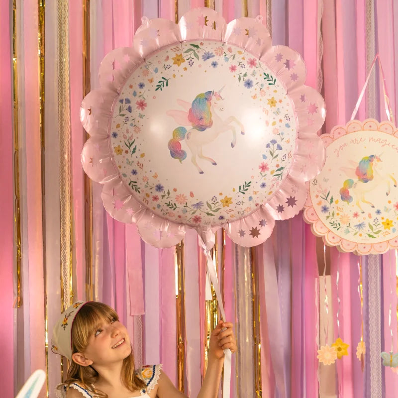 Inspiracion con Globo Foil Ø 70 cm Unicornios Mágicos