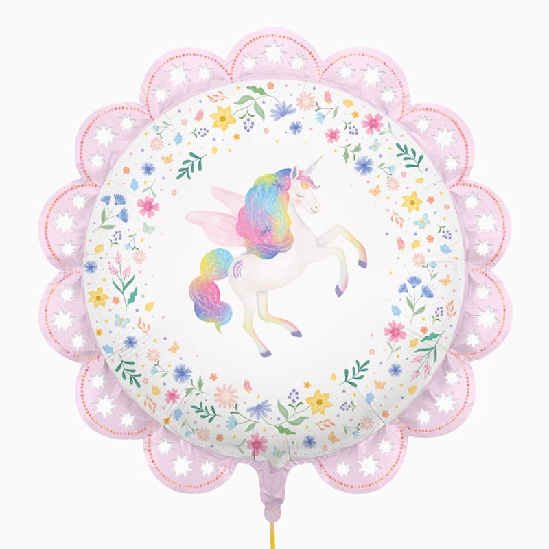 Globo Foil Ø 70 cm Unicornios Mágicos