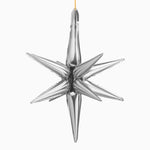 Ballon aluminium étoile 3D 77 cm Argent (SANS HELIO)