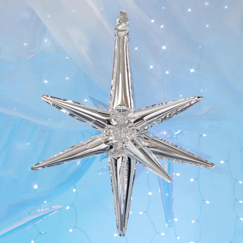 Inspiracion con Balão Star Foil 3D 77 cm Prata (SEM HELIO)