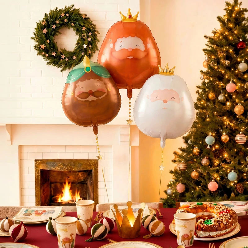 Petit Three Wise Men Head Folienballon-Set