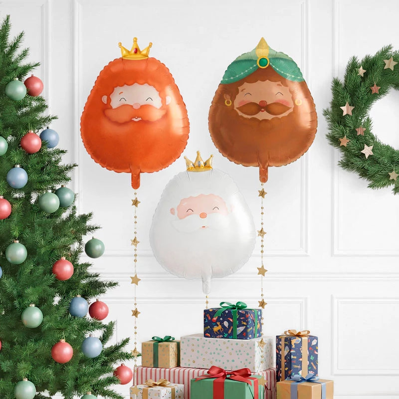 Petit Three Wise Men Head Folienballon-Set