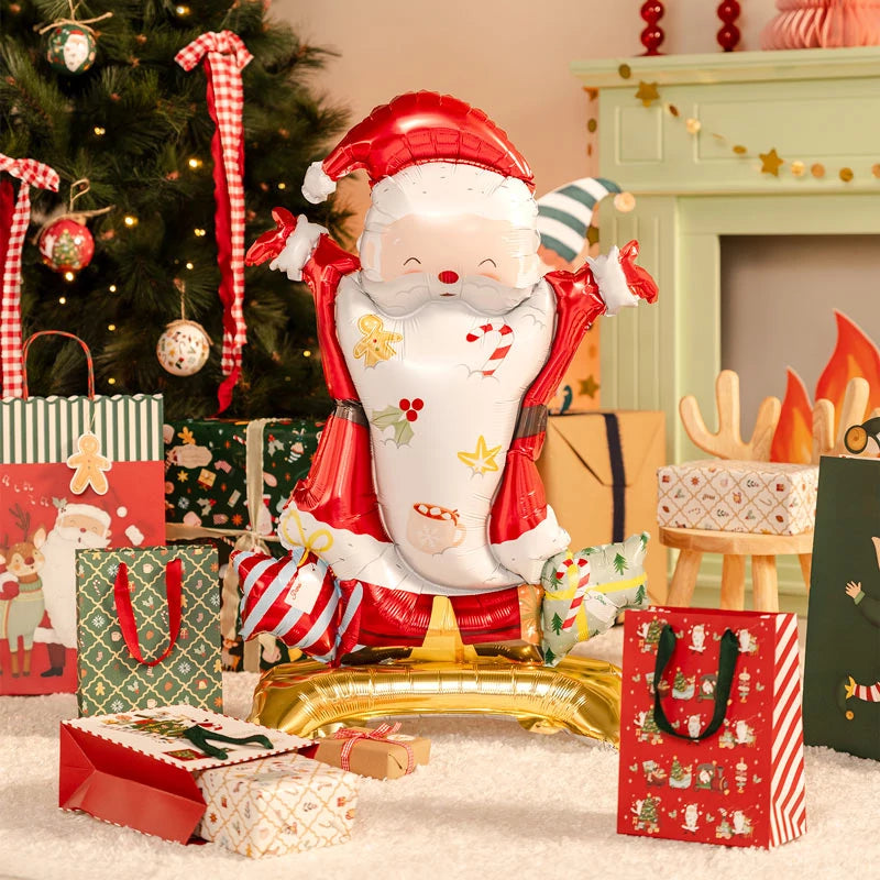 Balão com Base XL Foil Papai Noel - Papai Noel está chegando! (Sem Hélio)