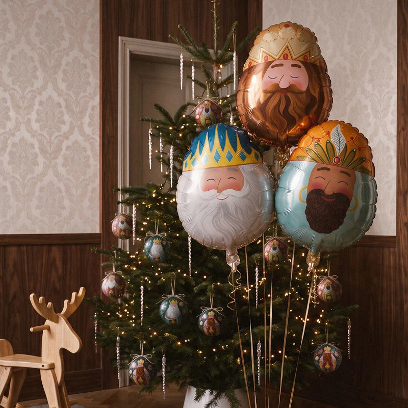 Inspiracion con Ensemble de ballons à tête en aluminium Three Kings Night