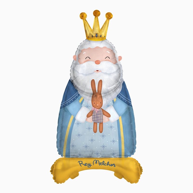 Ballon mit Folienbasis Wizard King Melchor Petit Three Wise Men (Ohne Helium) (Beutel 12 Einheiten)