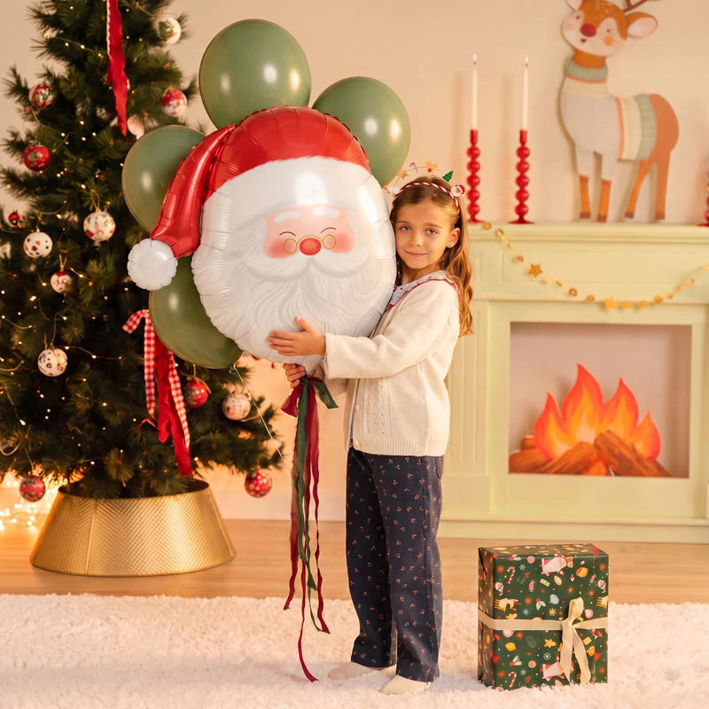 Globo Foil 73 x 72 cm Cabeza Papá Noel Tradicional
