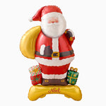 Globo con Base Foil XL Papá Noel Tradicional (Sin Helio)