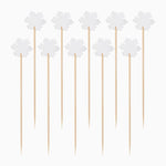 Espetos de Bambu Floco de Neve de 12 cm - Princesa do Gelo