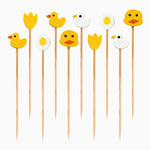 Pinchos Bambú 12 cm Patitos