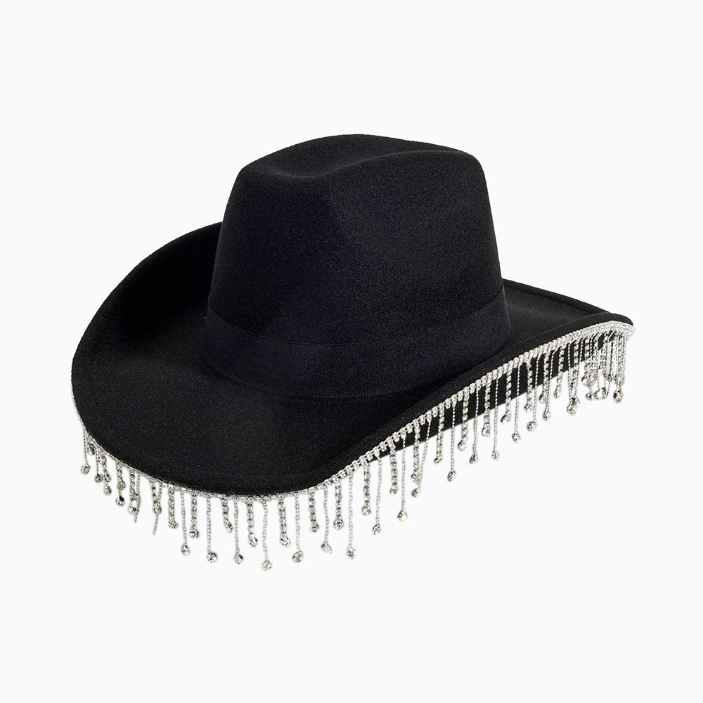 Cappello nero da cowgirl
