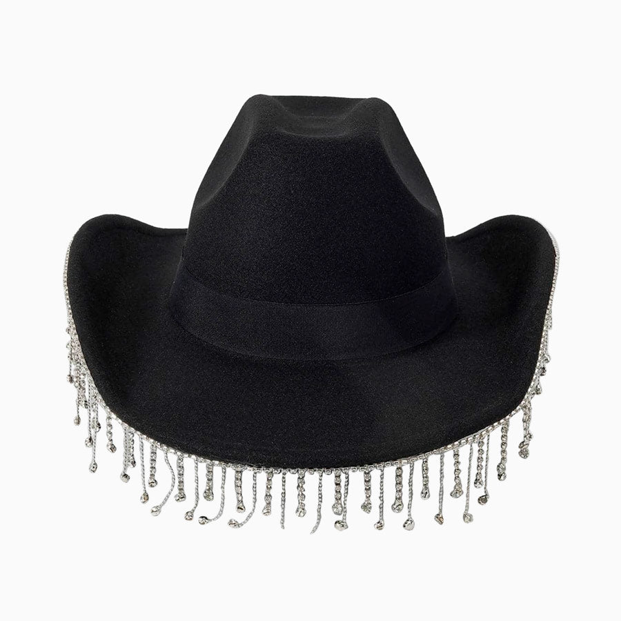 Cappello nero da cowgirl