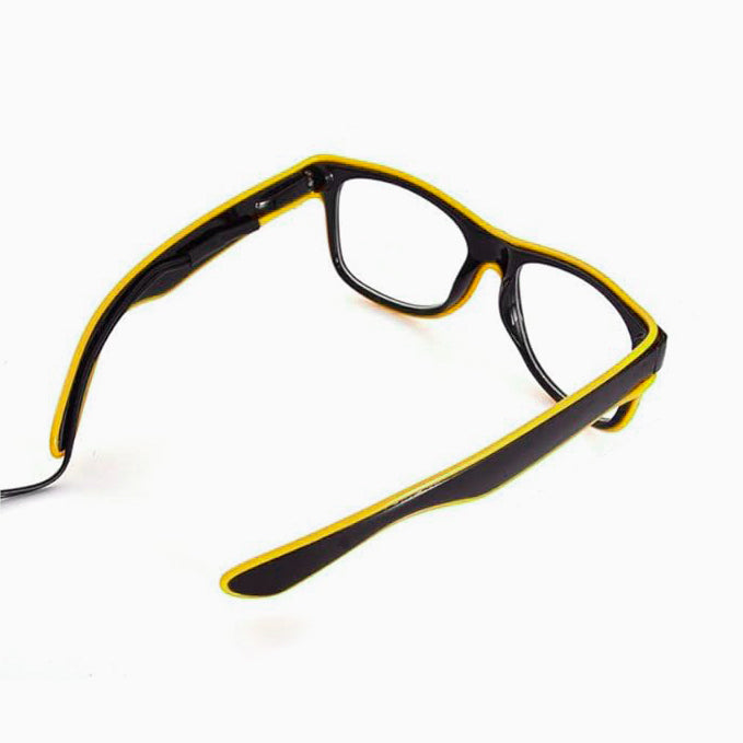 Óculos LED de neon amarelo