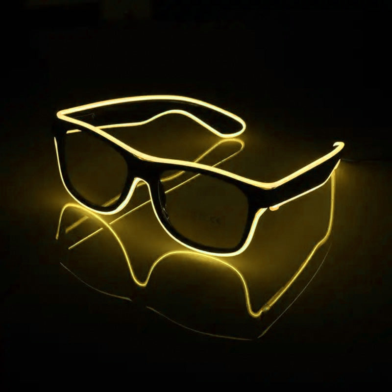 Óculos LED de neon amarelo