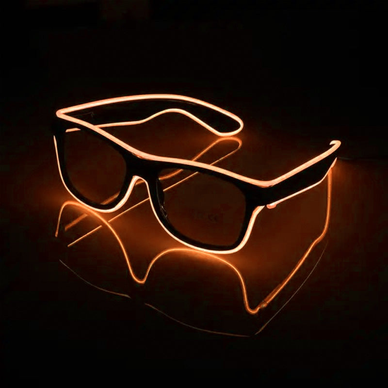 Orangen -Neon -LED -Brille