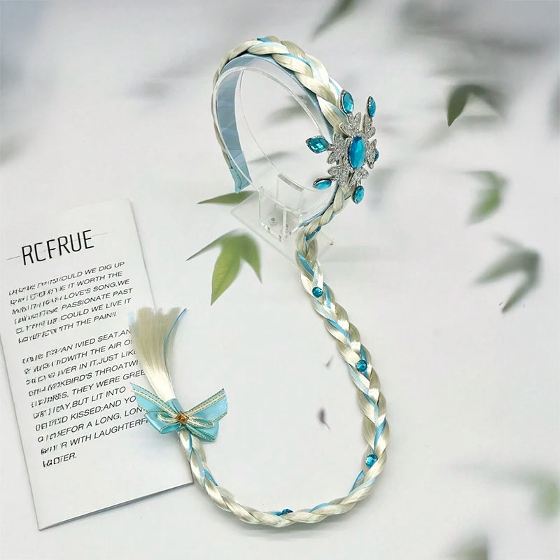 Diadema con Trenza Princesa Hielo