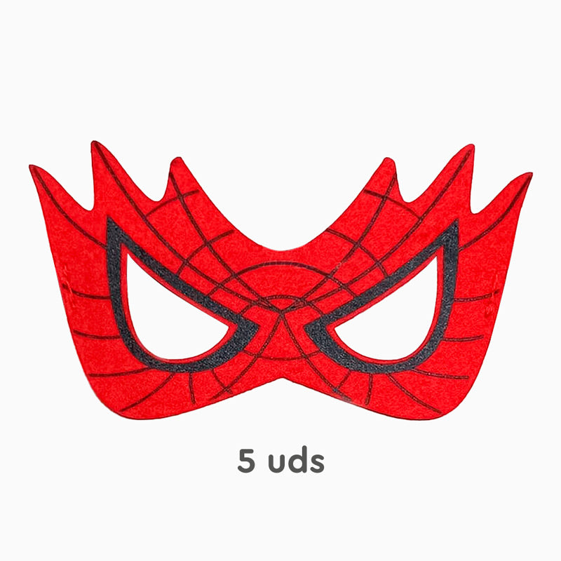 Máscara Disfraz Spider (5 uds)