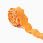 Cinta Ondulada de Tela 2.5 cm x 9 m Naranja Pastel