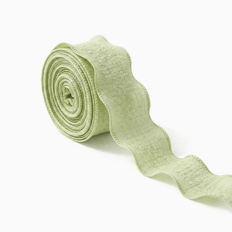 Cinta Ondulada de Tela 2.5 cm x 9 m Verde Oliva