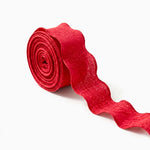 Cinta Tela Ondulada 2.5 cm x 9 m Rojo