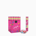 SET 12 CONFETI CANONES 30 cm Multicolor biodegradable paper