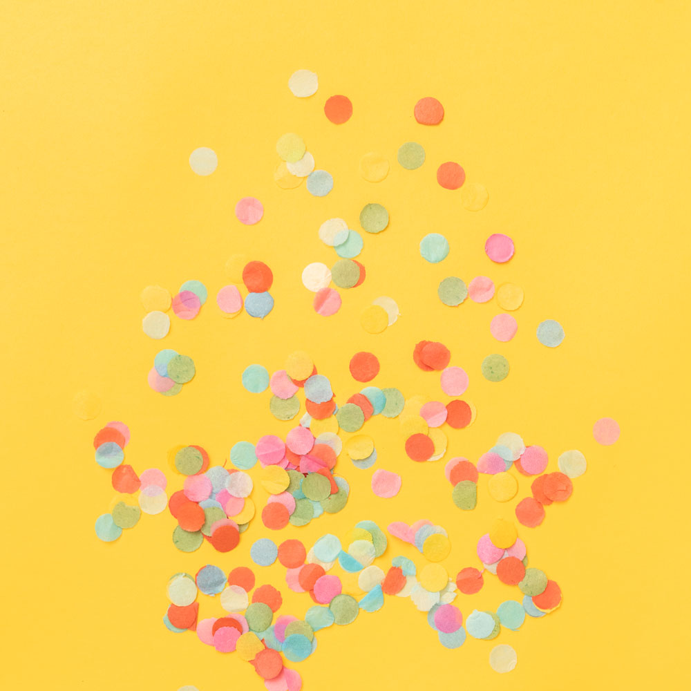 Confettis multicolores de 60 cm