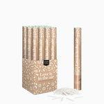 Set 12 Cañones Confeti Tiras Biodegradable 50 cm Blanco