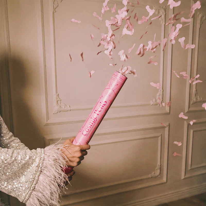 Biologisch abbaubare Penis-Konfettikanone 30 cm Pink