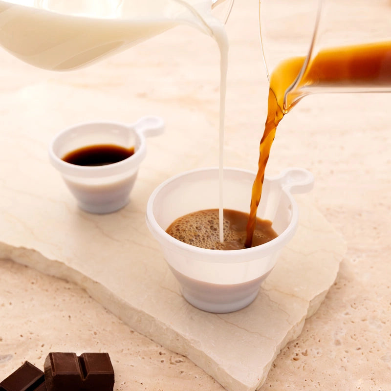 Copa de café de plástico reutilizável 170cc branco